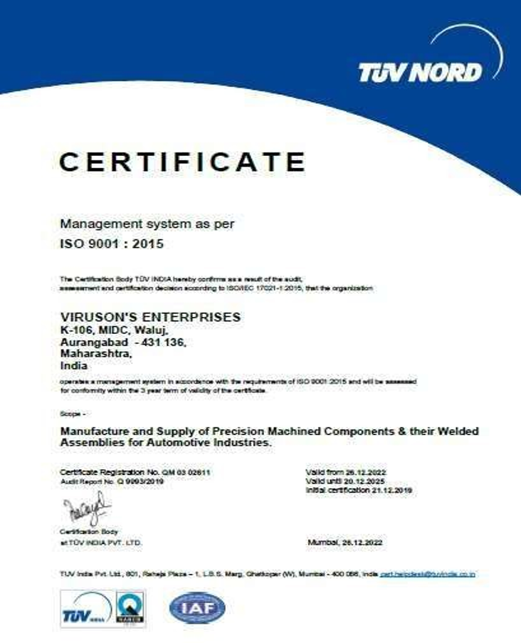 ISO Certificate